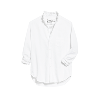 Frank & Eileen Relaxed Button-Up Ruffle Collar Eileen Shirt in White Denim – International designer fashion boutique Australia Riada Concept Woollahra
