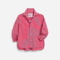 Frank & Eileen Silvio Untuckable Button-Up Shirt in Red Gingham – International designer fashion boutique Australia Riada Concept Woollahra