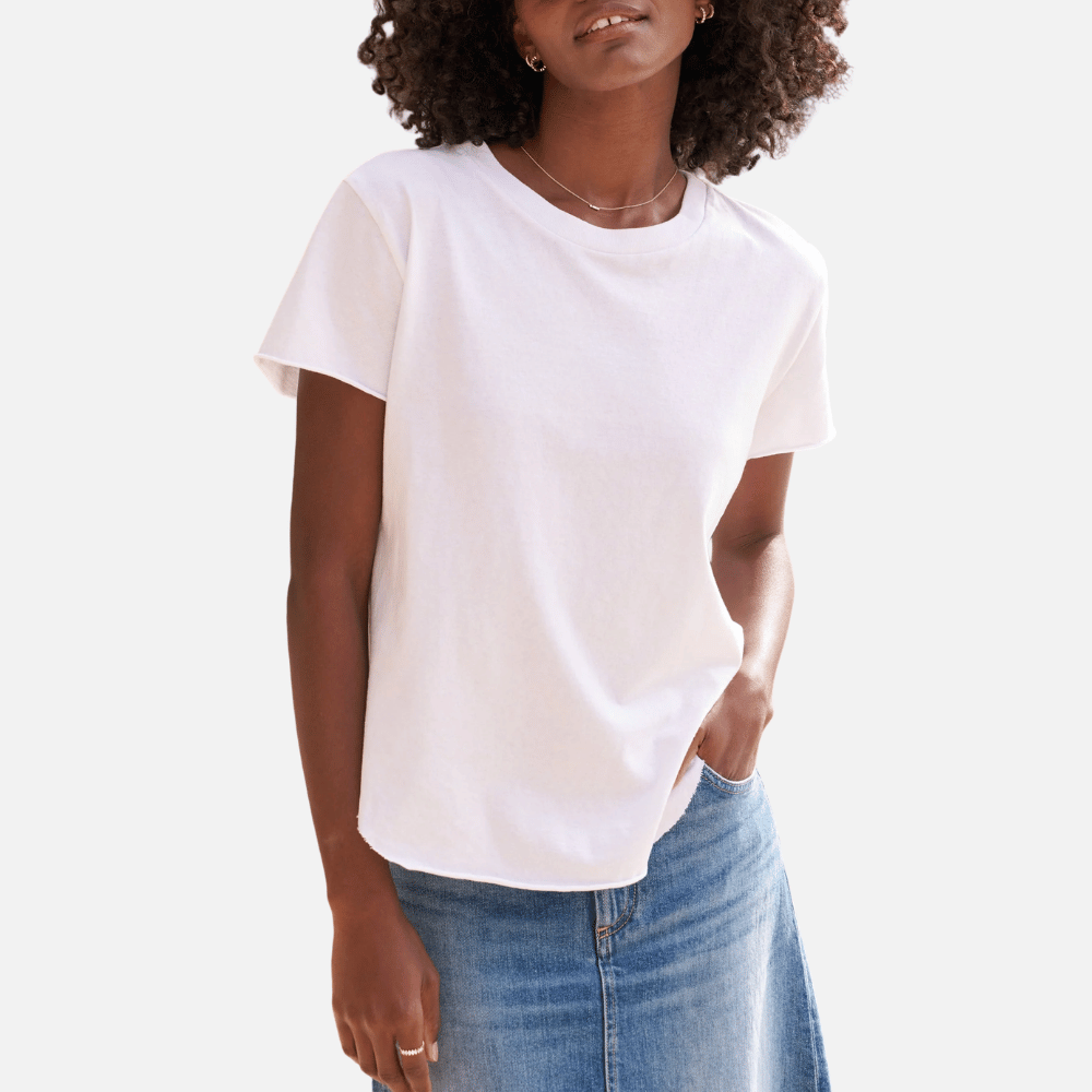 Frank & Eileen Theo Perfect Vintage Jersey Tee in White. International designer fashion boutique Australia Riada Concept Woollahra