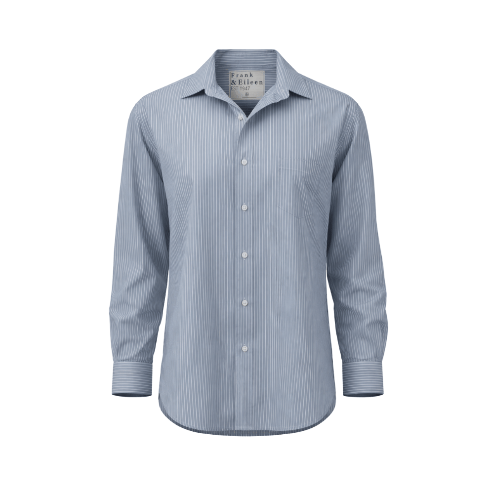 Frank & Eileen Relaxed Button-Up Eileen Shirt in Blue and White Stripe Shop Frank & Eileen online in Australia at Riada Concept – official stockist of Frank & Eileen shirts, dresses, and linen pants. Discover timeless, premium women's fashion with fast shipping from Sydney.
