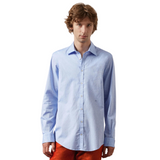 Genova  Classic Cotton Shirt in Azzurro