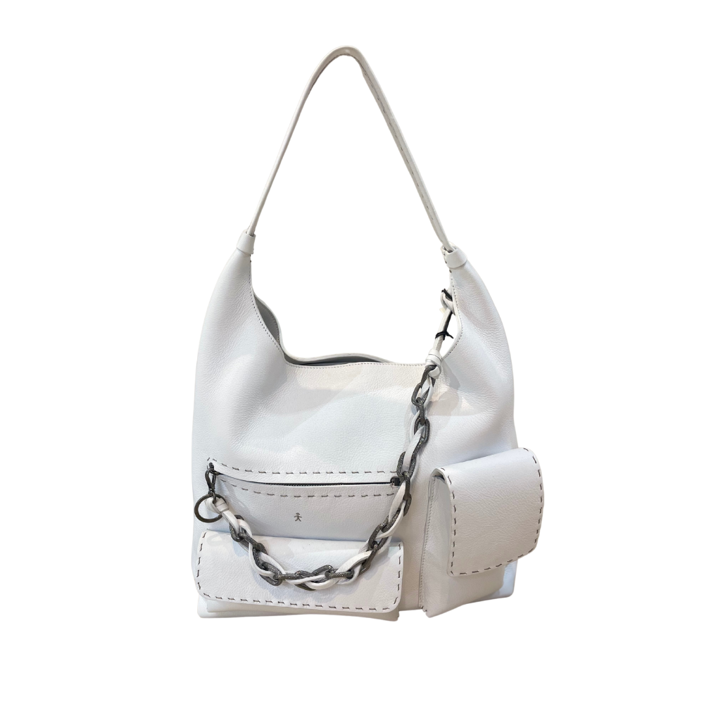 Canotta Pocket Gioiello Mousse  bag in Bianco