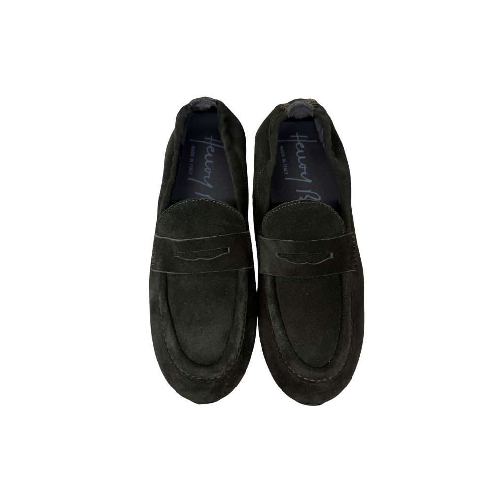 Katerina Softy Leather Moccasin Loafer in Oliva