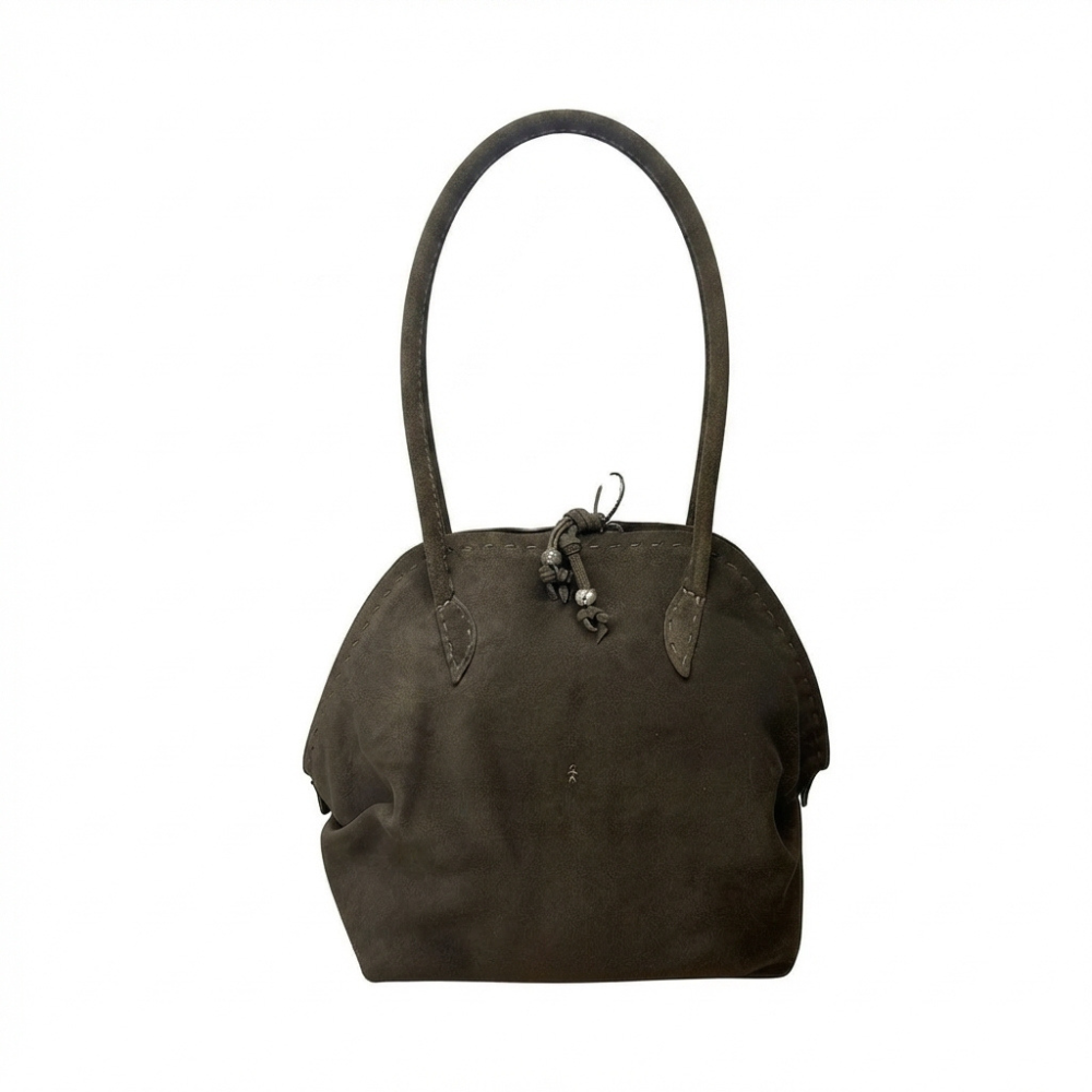 Bolla Media Softy Leather Shoulder Bag in T. Moro