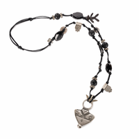 Henry Beguelin Kenya Onyx Leather Necklace in Nero Henry Beguelin designer bags and accessories luxury fashion boutique Australia Riada Concept Woollahra