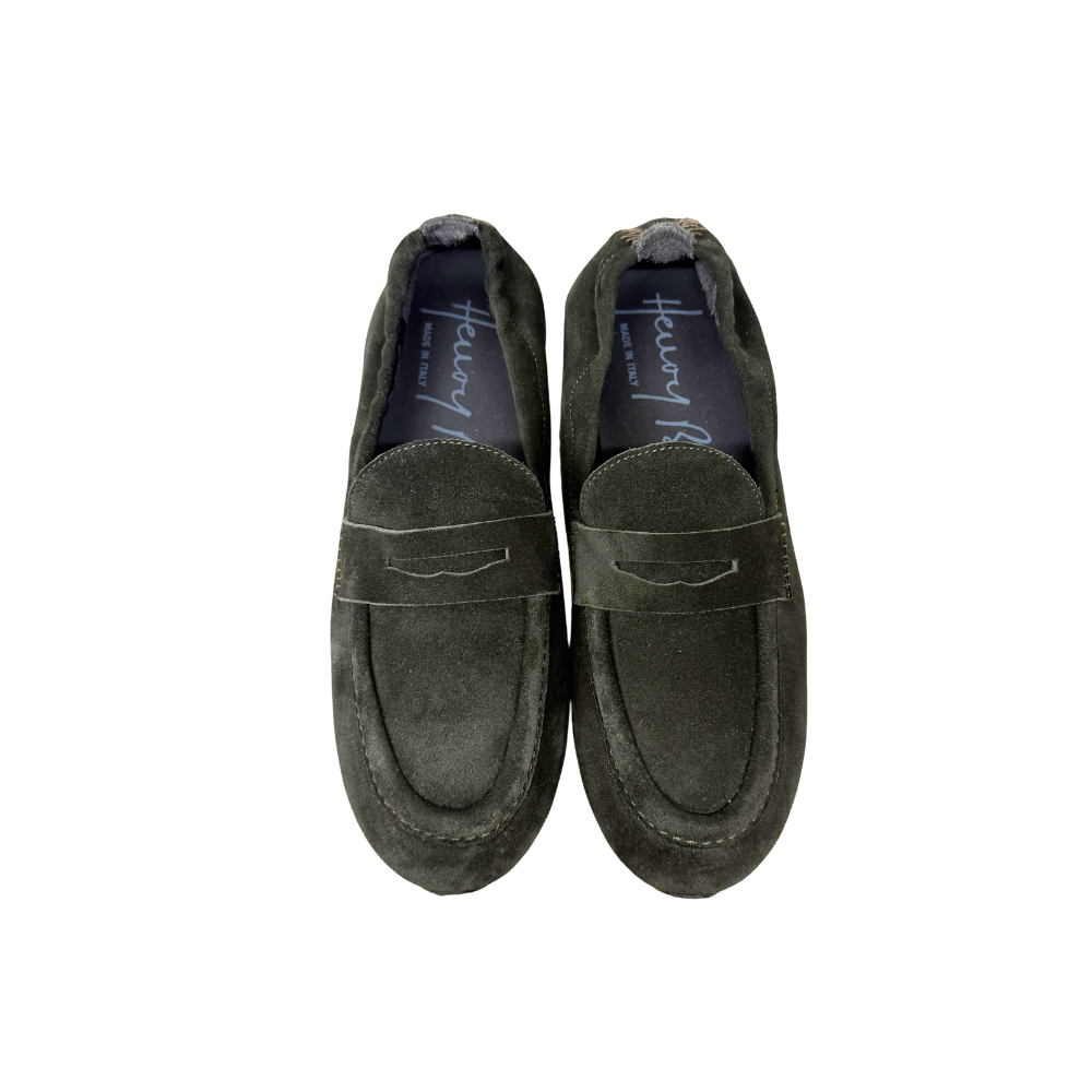 Katerina Softy Leather Moccasin Loafer in Oliva