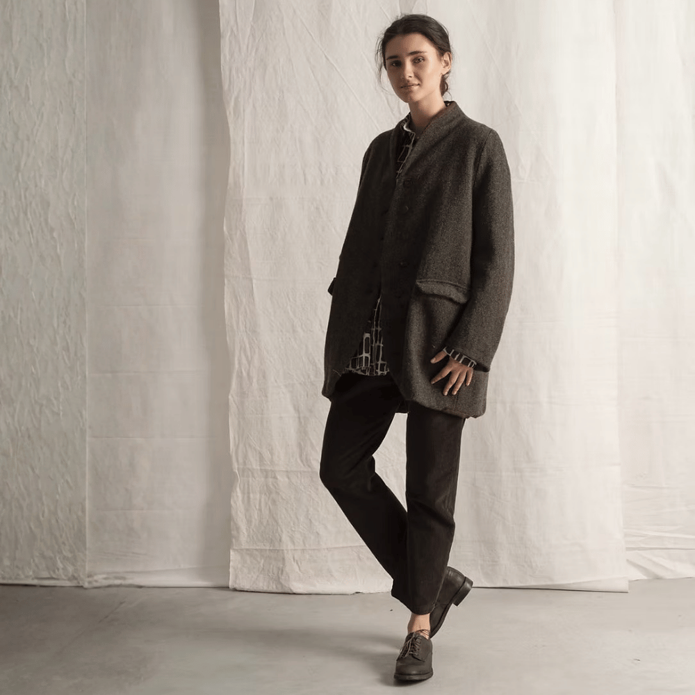 Hannoh Wessel Pherenike Tapered Cord Pants in Sepia - International designer fashion boutique Australia Riada Concept Woollahra