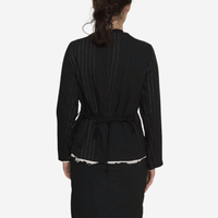 Hannoh Wessel Valkyrie Pinstripe Jacket in Black - International designer fashion boutique Australia Riada Concept Woollahra