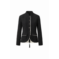 Hannoh Wessel Valkyrie Pinstripe Jacket in Black - International designer fashion boutique Australia Riada Concept Woollahra