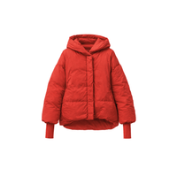 Hannoh Wessel Vaya Scarf Puffer Jacket in Vermillion - International designer fashion boutique Australia Riada Concept Woollahra