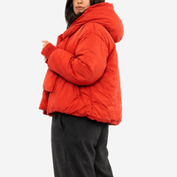 Hannoh Wessel Vaya Scarf Puffer Jacket in Vermillion - International designer fashion boutique Australia Riada Concept Woollahra