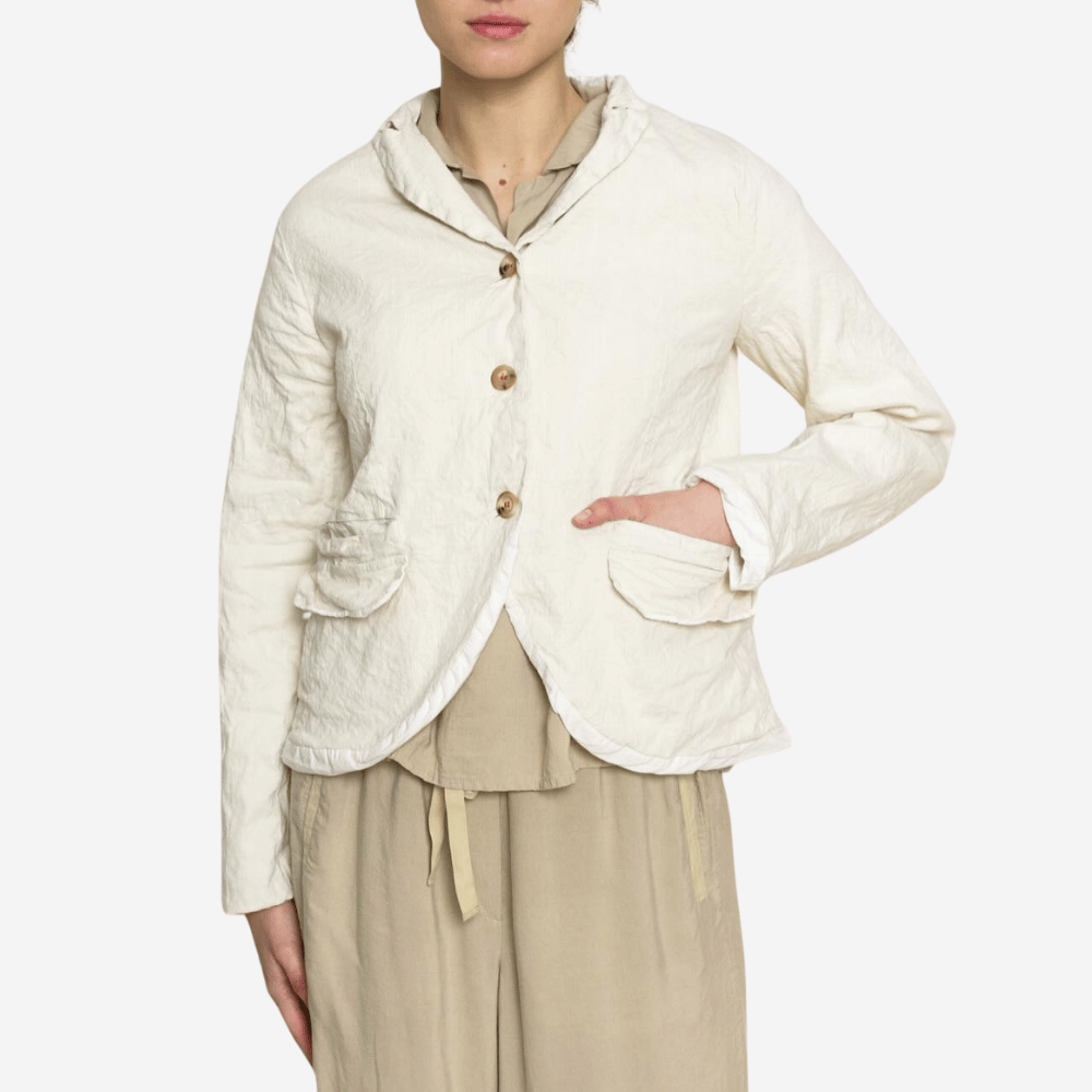 Hannoh Wessel Venus Cotton Blend Jacket in Natural - International designer fashion boutique Australia Riada Concept Woollahra