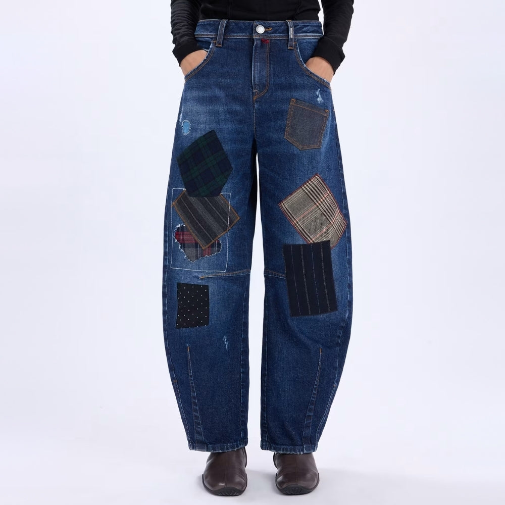 HIGH Everyday Couture Happily Patchwork Boyfriend Jeans – Riada Concept