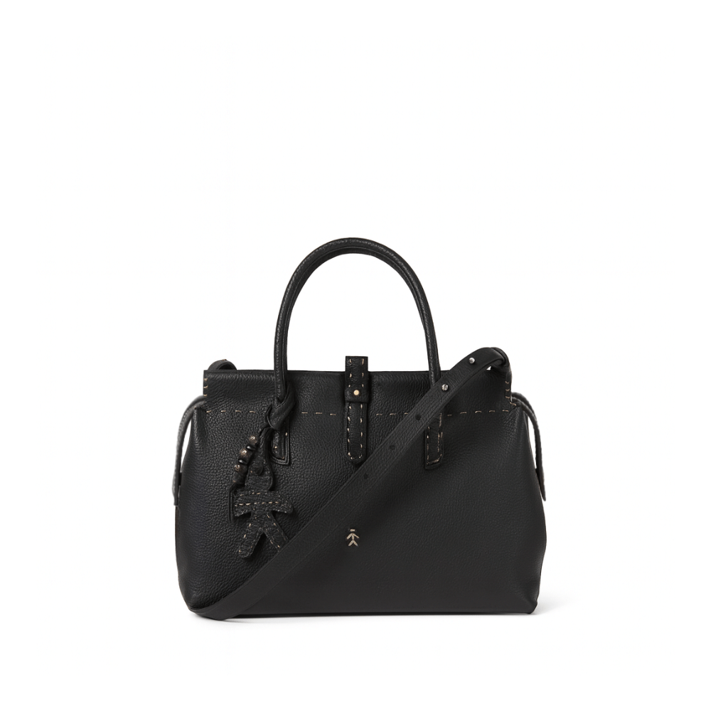 Henry Beguelin Alessia Small Muflone Leather Crossbody Bag in Black BD5942 HENRY BEGUELIN Designer fashion handbags shop online and in store High End fashion boutique Sydney Australia Riada Concept