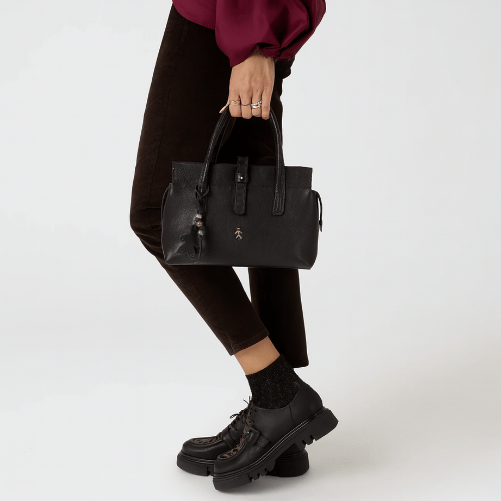 Henry Beguelin Alessia Small Muflone Leather Crossbody Bag in Black BD5942 HENRY BEGUELIN Designer fashion handbags shop online and in store High End fashion boutique Sydney Australia Riada Concept