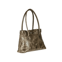 Henry Beguelin Arricciata Medium Calfskin Shopping Bag in Distressed Olive Brown BD6019 HENRY BEGUELIN Designer fashion handbags shop online and in store High End fashion boutique Sydney Australia Riada Concept