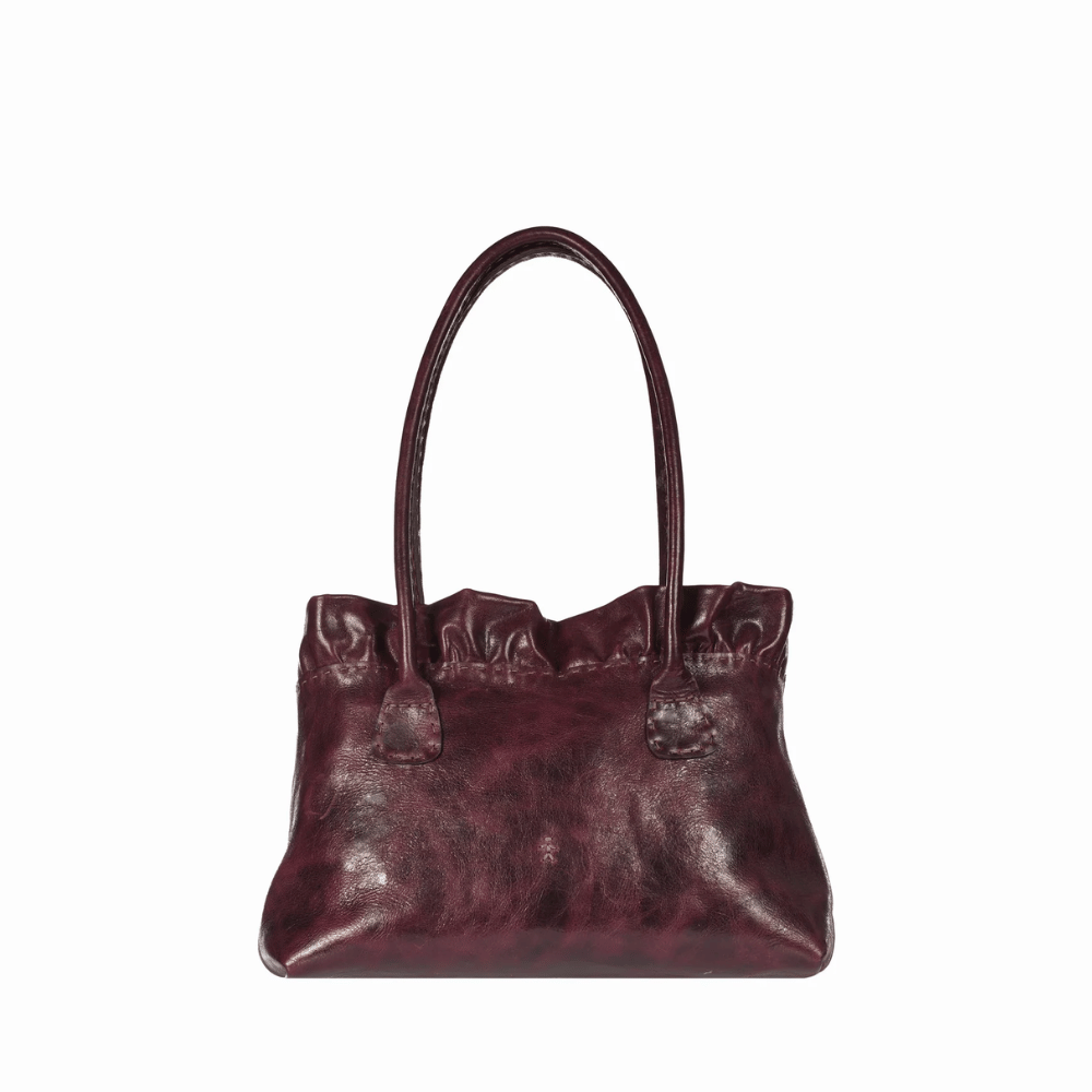 Henry Beguelin Arricciata Medium Calfskin Shopping Bag in Wine BD6019 HENRY BEGUELIN Designer fashion handbags shop online and in store High End fashion boutique Sydney Australia Riada Concept