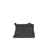 Henry Beguelin Arricciato Woven Leather Zip Clutch Crossbody Bag in Black BD6018 HENRY BEGUELIN Designer fashion handbags shop online and in store High End fashion boutique Sydney Australia Riada Concept