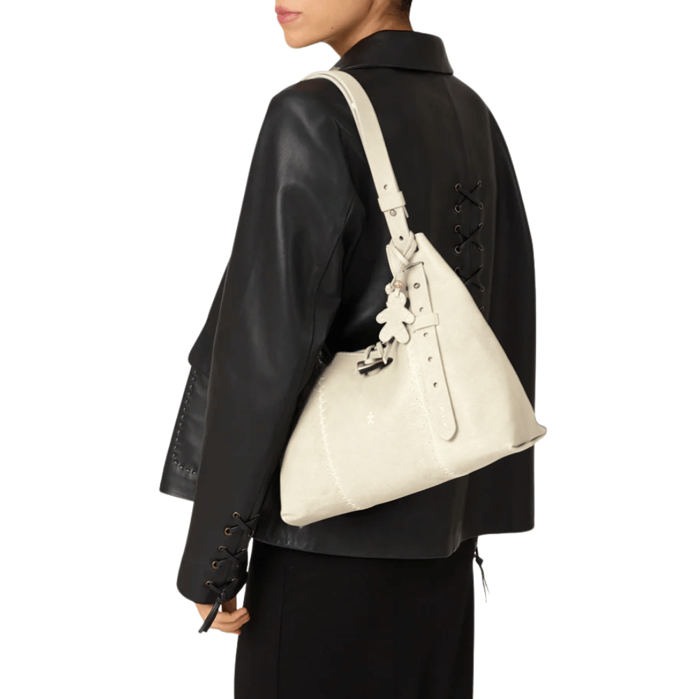 Henry Beguelin Betta Sacca Medium Lambskin Leather Shoulder Bag in Beige BD6003 HENRY BEGUELIN Designer fashion handbags shop online and in store High End fashion boutique Sydney Australia Riada Concept