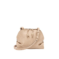 Riada Concept A compact Henry Beguelin Bolla crossbody in camel Old Iron lambskin, with a two-way zip and a slim adjustable leather strap.