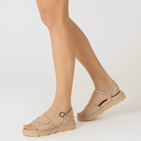 Henry Beguelin Buckled Leather Sandal in Sbiancato Beige - international designer fashion boutique Australia Riada Concept Woollahra