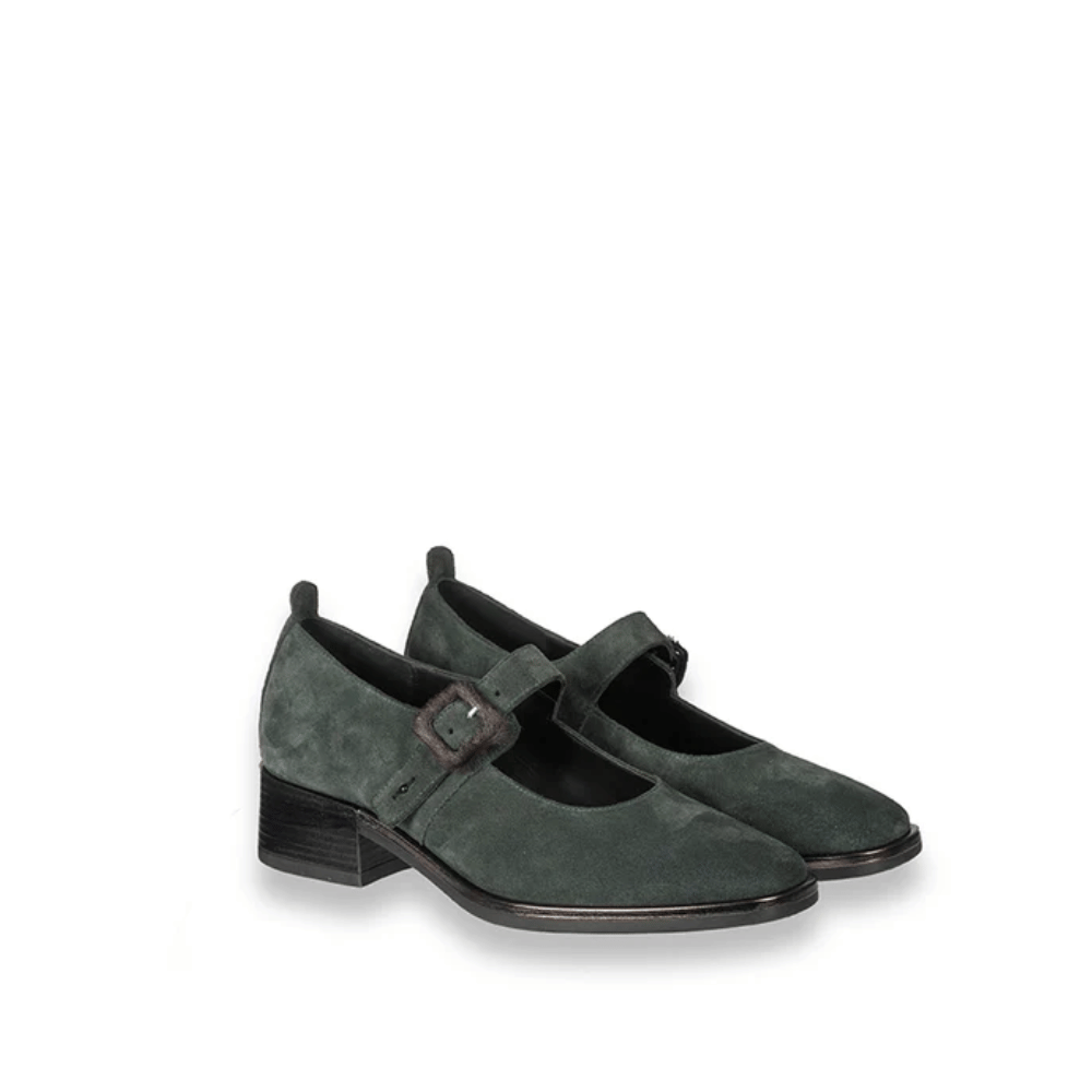Henry Beguelin Calfskin Suede Ankle Strap Pump in Green-Grey SD6000 HENRY BEGUELIN Designer fashion handbags shop online and in store High End fashion boutique Sydney Australia Riada Concept