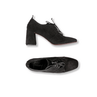 Henry Beguelin Calfskin Suede Lace-Up Heeled Shoes in Black SD6025 HENRY BEGUELIN Designer fashion handbags shop online and in store High End fashion boutique Sydney Australia Riada Concept