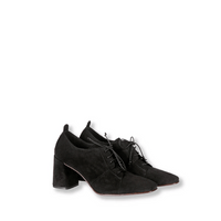 Henry Beguelin Calfskin Suede Lace-Up Heeled Shoes in Black SD6025 HENRY BEGUELIN Designer fashion handbags shop online and in store High End fashion boutique Sydney Australia Riada Concept
