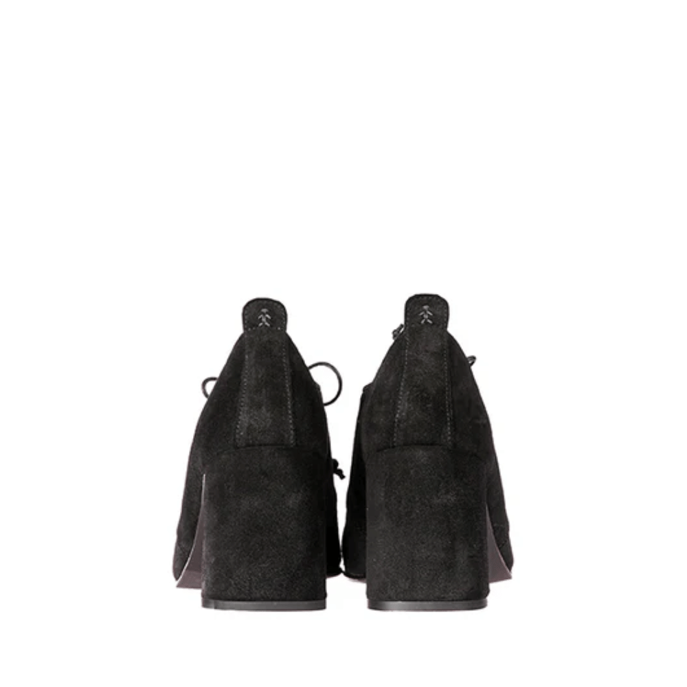 Henry Beguelin Calfskin Suede Lace-Up Heeled Shoes in Black SD6025 HENRY BEGUELIN Designer fashion handbags shop online and in store High End fashion boutique Sydney Australia Riada Concept