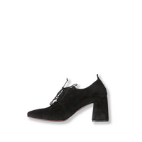 Henry Beguelin Calfskin Suede Lace-Up Heeled Shoes in Black SD6025 HENRY BEGUELIN Designer fashion handbags shop online and in store High End fashion boutique Sydney Australia Riada Concept