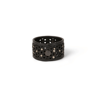Henry Beguelin Cuoio Washed Bubble Leather Bracelet in Nero – International designer fashion boutique Australia Riada Concept Woollahra