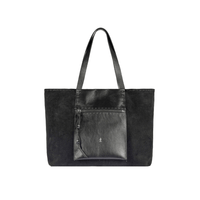 Henry Beguelin Isa Pocket Large Camoscio and Norton Leather Shoulder Bag in Black HENRY BEGUELIN Designer fashion handbags shop online and in store High End fashion boutique Sydney Australia Riada Concept