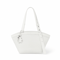 Henry Beguelin Jar Bag Medium Intreccio Dama Laminato in White HENRY BEGUELIN Designer fashion handbags shop online and in store High End fashion boutique Sydney Australia Riada Concept