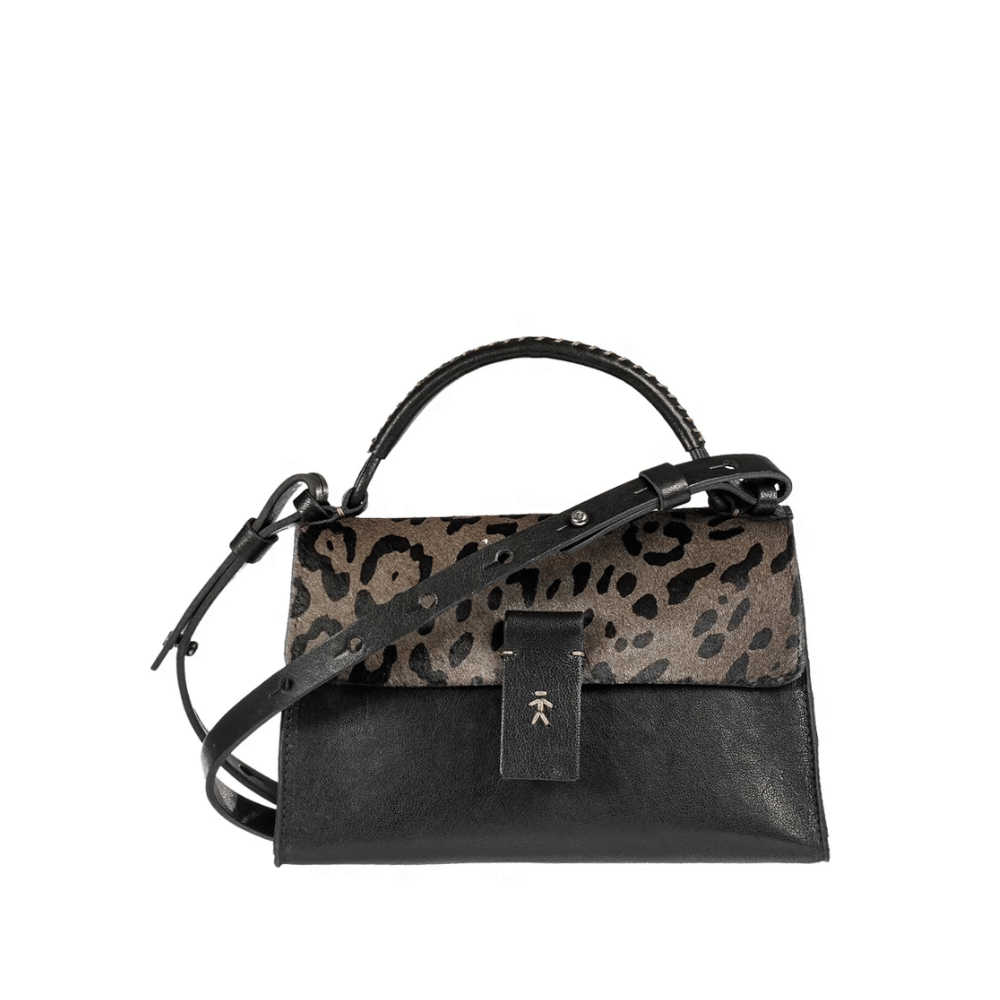 Henry Beguelin Precious Leopard-Print Baguette Bag in Black BD6008 HENRY BEGUELIN Designer fashion handbags shop online and in store High End fashion boutique Sydney Australia Riada Concept