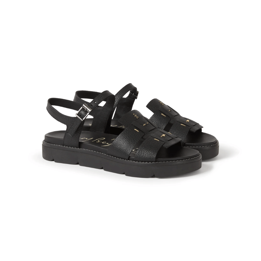 Henry Beguelin Martellato Leather Sandal in Black – International designer fashion boutique Australia Riada Concept Woollahra