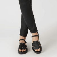 Henry Beguelin Martellato Leather Sandal in Black – International designer fashion boutique Australia Riada Concept Woollahra