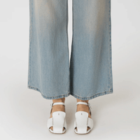 Henry Beguelin Mousse Leather Ballerina Sandal in Bianco – International designer fashion boutique Australia Riada Concept Woollahra