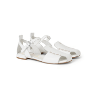 Henry Beguelin Mousse Leather Ballerina Sandal in Bianco – International designer fashion boutique Australia Riada Concept Woollahra