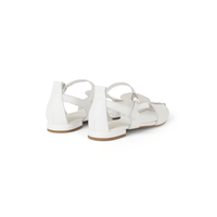 Henry Beguelin Mousse Leather Ballerina Sandal in Bianco – International designer fashion boutique Australia Riada Concept Woollahra