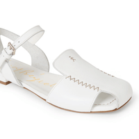Henry Beguelin Mousse Leather Ballerina Sandal in Bianco – International designer fashion boutique Australia Riada Concept Woollahra