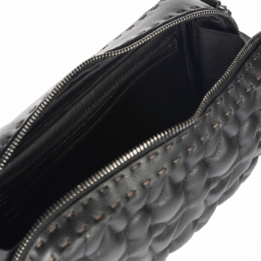 Henry Beguelin Box Trapunta Mini Bag in Black Omino Padded Leather BD4438 HENRY BEGUELIN Designer fashion handbags shop online and in store High End fashion boutique Sydney Australia Riada Concept