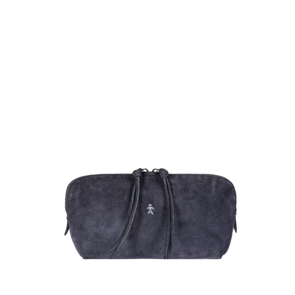 Henry Beguelin Small Crossbody Imbuttino Suede Bag in Bluette HENRY BEGUELIN Designer fashion handbags shop online and in store High End fashion boutique Sydney Australia Riada Concept Henry Beguelin Imbuttino Bag Camoscio in Navy Blue BD6009