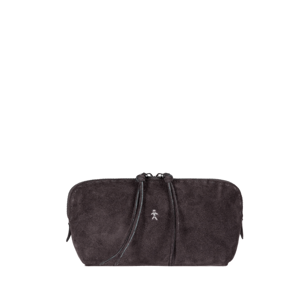 Henry Beguelin Small Crossbody Imbuttino Suede Bag in Mosto HENRY BEGUELIN Designer fashion handbags shop online and in store High End fashion boutique Sydney Australia Riada Concept Henry Beguelin Imbuttino Bag Camoscio in Dark brown BD6009
