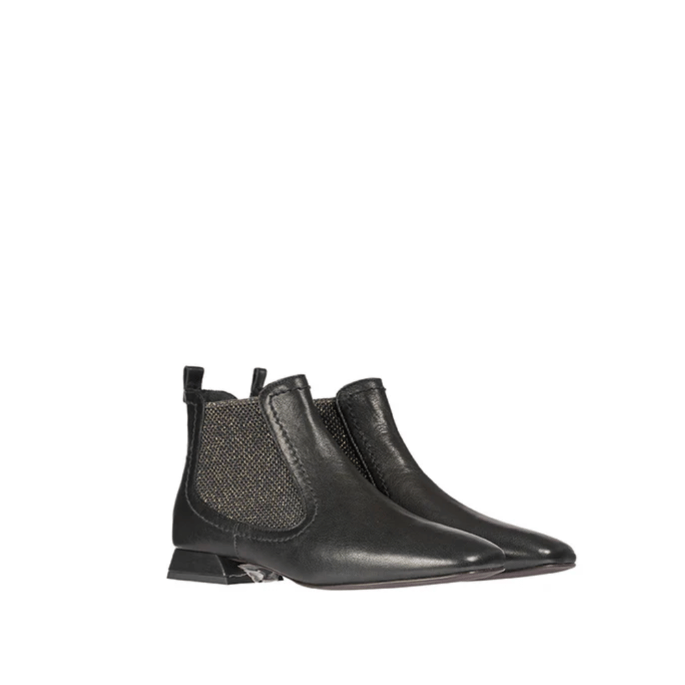 Henry Beguelin Stretch Side Leather Ankle Boots in Black SD6005 HENRY BEGUELIN Designer fashion handbags shop online and in store High End fashion boutique Sydney Australia Riada Concept