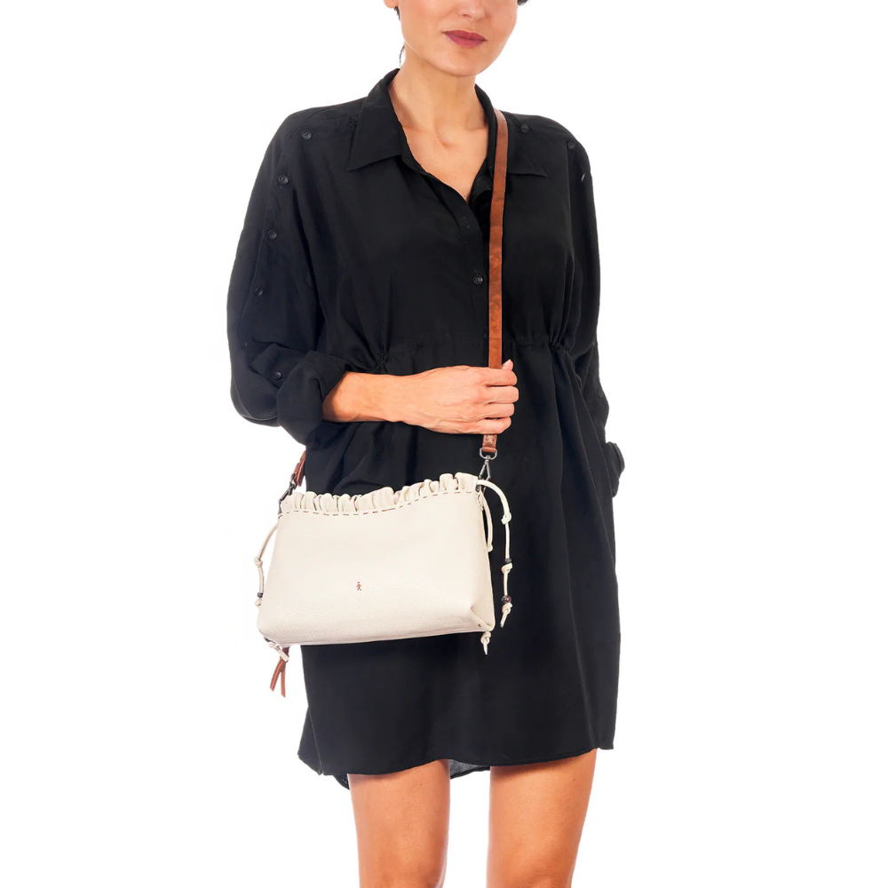 Bag Clutch Arricciato Muflone in Gesso