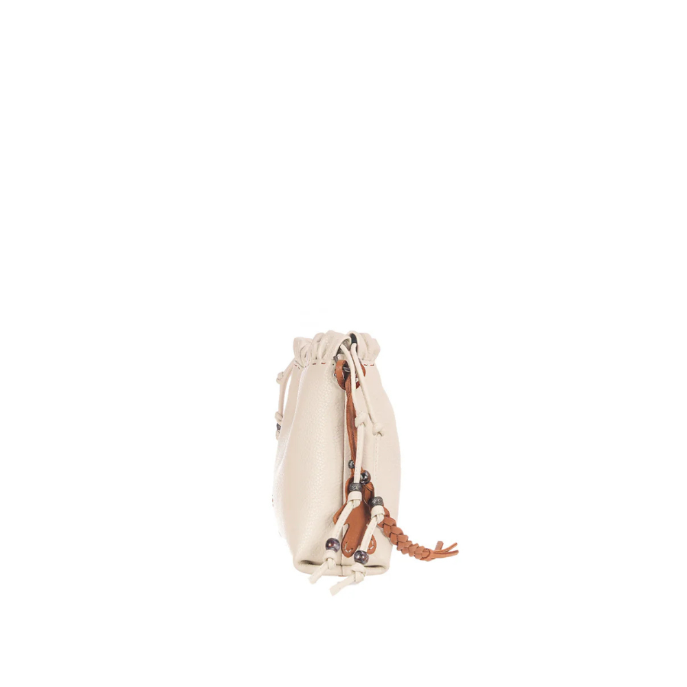 Bag Clutch Arricciato Muflone in Gesso