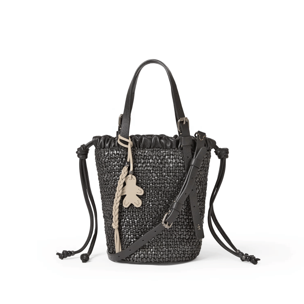 Henry Beguelin Secchiello Arricciato Intreccio Madreperla Bag in Black BD5928 HENRY BEGUELIN Designer fashion handbags shop online and in store High End fashion boutique Sydney Australia Riada Concept