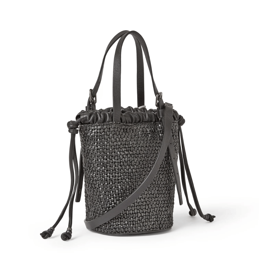 Henry Beguelin Secchiello Arricciato Intreccio Madreperla Bag in Black BD5928 HENRY BEGUELIN Designer fashion handbags shop online and in store High End fashion boutique Sydney Australia Riada Concept