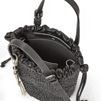 Henry Beguelin Secchiello Arricciato Intreccio Madreperla Bag in Black BD5928 HENRY BEGUELIN Designer fashion handbags shop online and in store High End fashion boutique Sydney Australia Riada Concept