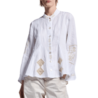 HIGH Sequential Ramiè Embroidered Jacket in Ecru HIGH OFFICIAL Designer fashion shop online and in store High End fashion boutique Sydney Australia Riada Concept 